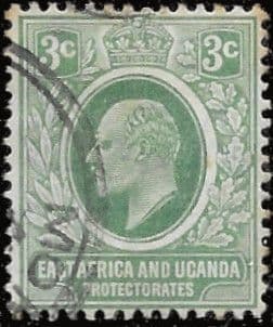 British East Africa and Uganda 1907 King Edward VII SG 35 Fine Used