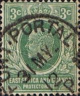 British East Africa and Uganda 1907 King Edward VII SG 35 Fine Used