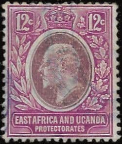 British East Africa and Uganda 1907 King Edward VII SG 38 Fine Used