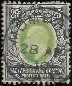 British East Africa and Uganda 1907 King Edward VII SG 40 Fine Used