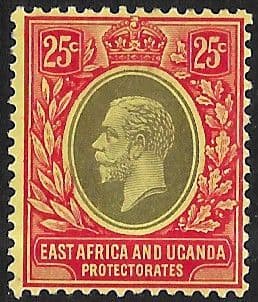 British East Africa and Uganda 1912 King George V SG 50a Fine Mint