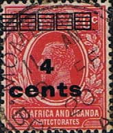British East Africa and Uganda 1919 King George V Overprint SG 64 Fine Used