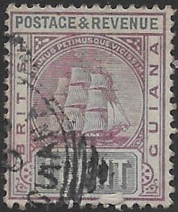 British Guiana 1889 Queen Victoria SG 193 Fine Used