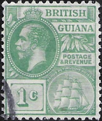 British Guiana 1913 George V Head and Ship SG 259a Fine Used
