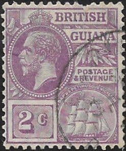 British Guiana 1921 George V Head and Ship SG 274 Fine Used