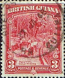 British Guiana 1934 King George V SG 290 Gold Mining Fine Used