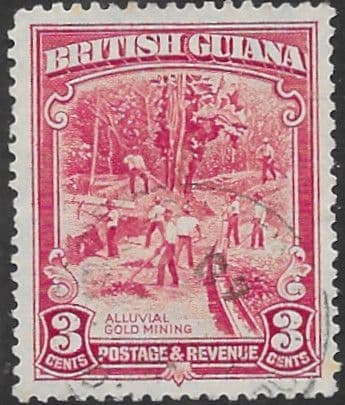 British Guiana 1934 King George V SG 290b Gold Mining Fine Used