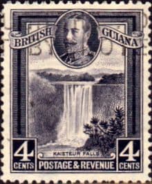 British Guiana 1934 King George V SG 291 Kaieteur Falls Field Fine Used