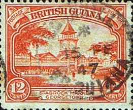 British Guiana 1934 King George V SG 293 Stabroek Market Fine Used