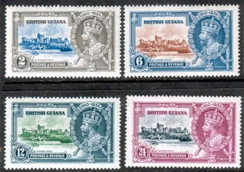British Guiana 1935 King George V Silver Jubilee Set Fine Mint