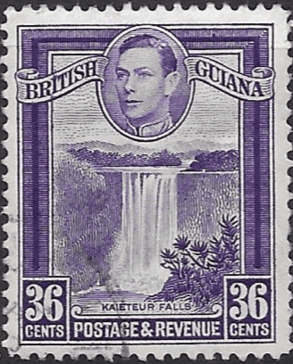 British Guiana 1938 King George VI SG 313 Kaieteur Falls Fine Used