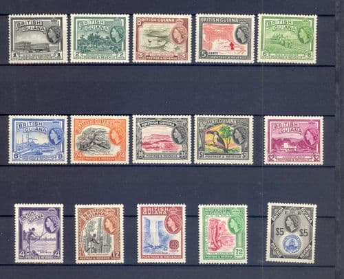 British Guiana 1954 Queen Elizabeth II Set Fine Mint