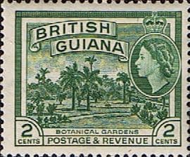 British Guiana 1954 Queen Elizabeth II SG 332 Botanical Gardens Fine Mint