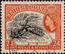 British Guiana 1954 Queen Elizabeth II SG 360 Minning For Bauxite Fine Used