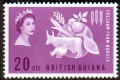 British Guiana 1963 Freedom From Hunger Fine Mint