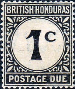 British Honduras 1923 Post Due SG D1 Fine Mint