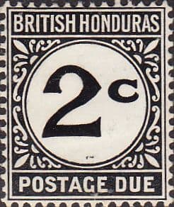 British Honduras 1923 Post Due SG D4 Fine Mint