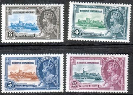 British Honduras 1935 King George V Silver Jubilee Set Fine Mint