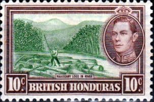British Honduras 1938 SG 155 Mahogany Logs in River Fine Mint