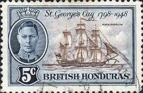 British Honduras 1949 SG 169 150th Anniv of Battle of Saint George's Cay Fine Used
