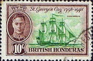 British Honduras 1949 SG 170 150th Anniv of Battle of Saint George's Cay Fine Used