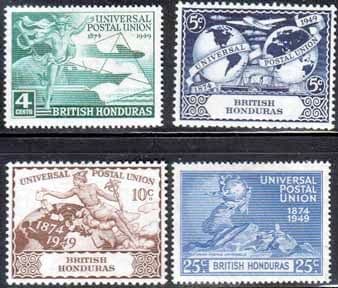 British Honduras 1949 Universal Postal Union Set Fine Mint