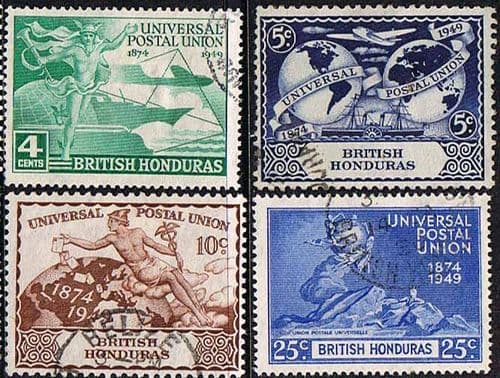 British Honduras 1949 Universal Postal Union Set Fine Used