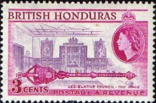 British Honduras 1953 SG 181 Mace and Legislative Council Chamber Fine Mint