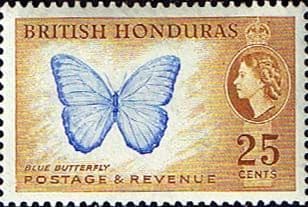 British Honduras 1953 SG 186 Morpho Peleides Butterfly Fine Mint