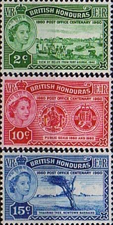 British Honduras 1960 Post Office Centenary Set Fine Mint