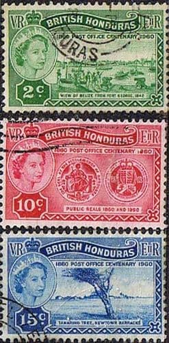 British Honduras 1960 Post Office Centenary Set Fine Used