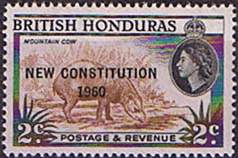 British Honduras 1961 Stamps of 1953 optd NEW CONSTITUTION SG 194 Fine Mint