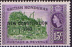 British Honduras 1961 Stamps of 1953 optd NEW CONSTITUTION SG 197 Fine Mint (1)