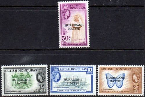 British Honduras 1962 Hurricane Hattie Set Fine Mint