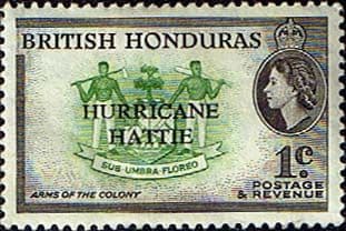 British Honduras 1962 SG 198 Hurricane Hattie Surcharge Fine Mint