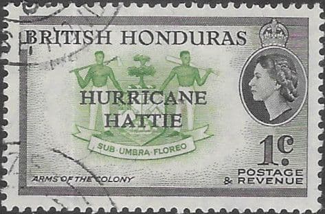 British Honduras 1962 SG 198 Hurricane Hattie Surcharge Fine Used
