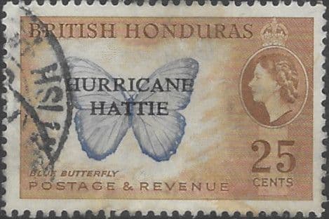 British Honduras 1962 SG 200 Hurricane Hattie Surcharge Fine Used