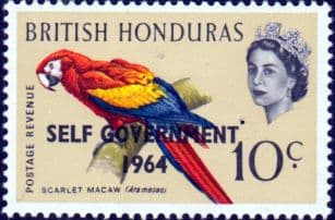 British Honduras 1964 Overprints SELF GOVERNMENT SG 220 Fine Mint