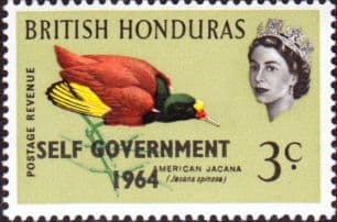 British Honduras 1964 Overprints SELF GOVERNMENT SG218 Fine Mint