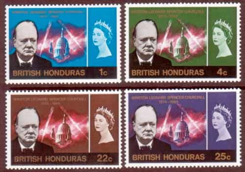 British Honduras 1966 Churchill Set Fine Mint