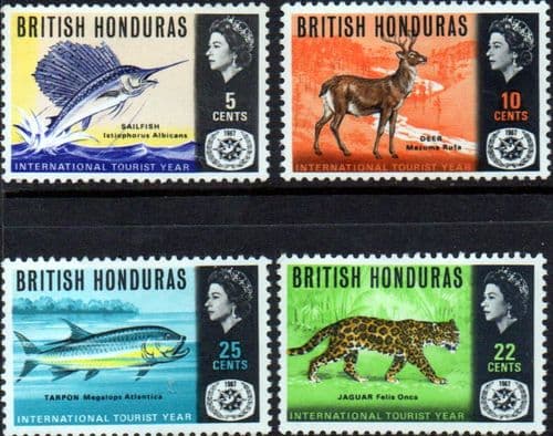 British Honduras 1967 International Tourist Year Set Fine Mint