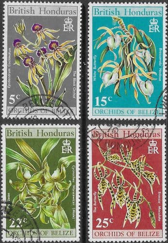 British Honduras 1969 Orchids of Belize Set Fine Used