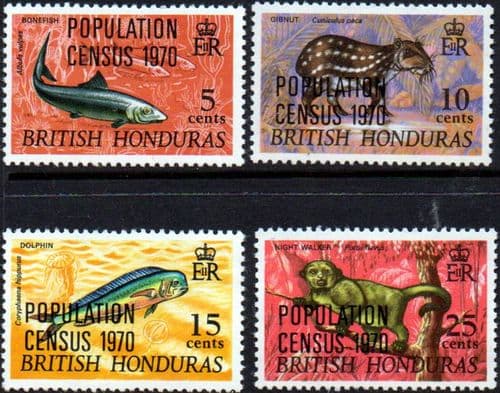 British Honduras 1970 Population Census Set Fine Mint