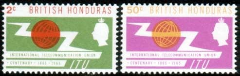British Honduras International Telecomunication Union Set Fine Mint