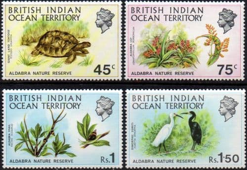 British Indian Ocean Territory 1971 Aldabra Nature Reserve Set Fine Mint