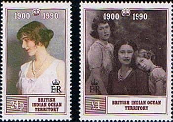 British Indian Ocean Territory 1990 Queen Mother 90th Birthday Set Fine Mint
