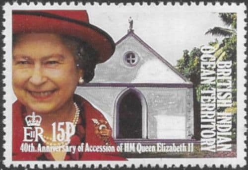 British Indian Ocean Territory 1992 Queen Elizabeth Accession SG 120 Fine Mint