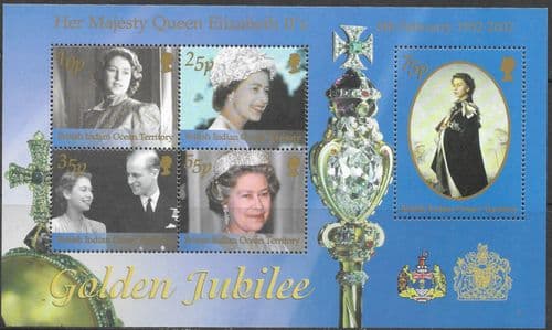 British Indian Ocean Territory 2002 Golden Jubilee Miniature Sheet Fine Mint