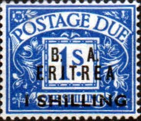 British Post Offices Eritrea 1950 BA ERITREIA Overprint Post Dues SG ED 10 Fine Mint