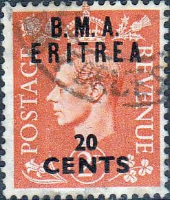 British Post Offices Eritrea 1950 BMA Overprint SG E 3 Fine Used